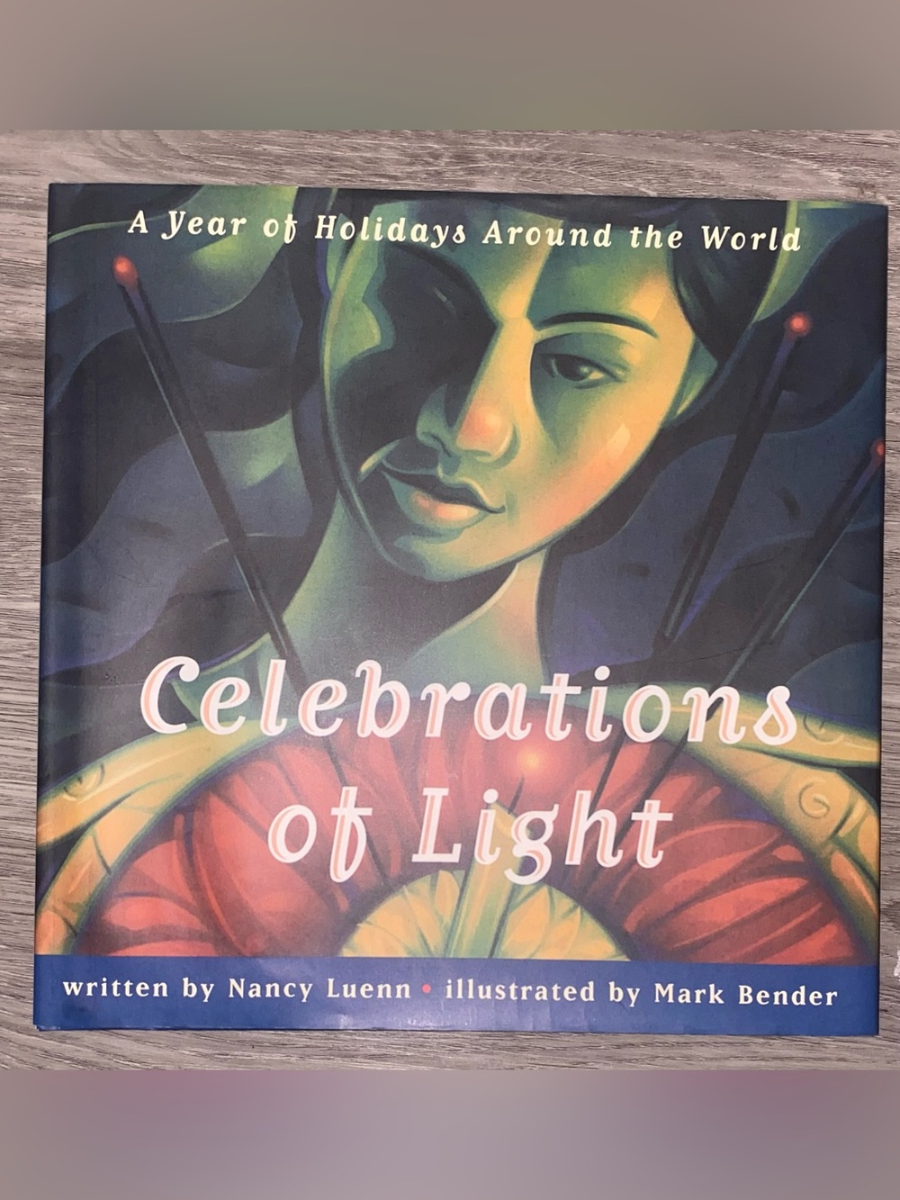 Celebrations of Light - Green and Teal Decorative Party Poster
